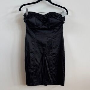 Costa Blanca Elegant Black Strapless Dress
